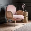 Emmeline Pink Velvet Armchair