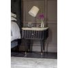 Flute Marble Bedside Drawer - Black