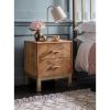 Chevron Bedside Drawers - Natural