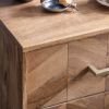 Chevron Bedside Drawers - Natural