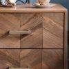 Chevron Bedside Drawers - Natural