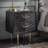 Fandango Bedside Drawers - Black