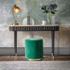 Flute Marble Console Desk - Black