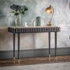 Flute Marble Console Desk - Black