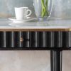 Flute Marble Console Desk - Black