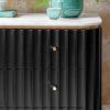 Flute Marble Chest of Drawers - Black
