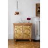 Amber Art Deco Sideboard With Brass Inlay
