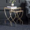 Wishbone Glass Top Nesting Side Tables