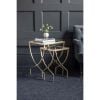 Wishbone Glass Top Nesting Side Tables