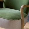 Calvin Armchair in Olive Green Velvet 