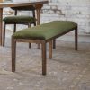 Bailey Bench in Deep Green Velvet