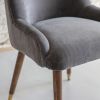 Baxter Dining Chair Set of 2 in Grey Velvet 