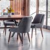Baxter Dining Chair Set of 2 in Grey Velvet 