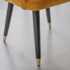 Baxter Dining Chair in Amber Yellow Velvet 