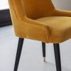 Baxter Dining Chair in Amber Yellow Velvet 