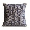 Blue Striped Embroidered Scatter Cushion