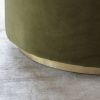 Carnaby Large Footstool in Deep Green Velvet 