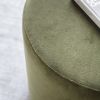 Carnaby Large Footstool in Deep Green Velvet 
