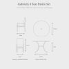 Gabriela 4 Seat Dining Set with Parasol 