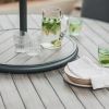 Gabriela 6 Seat Dining Set with Lazy Susan and Parasol 