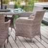 Grace 6 Seat Dining Set with Lazy Susan and Parasol