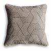 Grey Striped Embroidered Scatter Cushion