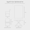 Ingrid Upholstered Dining Set - 6 Seat