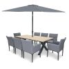 Ingrid Upholstered Dining Set - 8 Seat