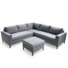 Ingrid Upholstered Corner Lounge Set with Ottoman