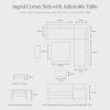 Ingrid Corner Sofa Lounge Dining with Adjustable Table