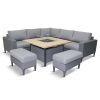 Ingrid Upholstered Corner Sofa Lounge Firepit Set 