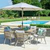 Lauren 6 Seat Dining Set with Parasol 