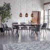 Logan Dining Table - Gun Metal Legs - Large