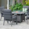 Lucia 4 Seat Firepit Lounge Set 