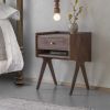 Marlow Bedside Table - Dark Stain