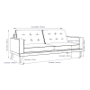 Atkin and Thyme Fitzroy 4 Seater Sofa Size