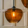 Orla Pendant Light Amber and Matt Black