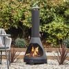Casa Mia Alto Wood-Burning Chiminea In Use 