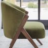 Scoop Armchair in Deep Green Velvet 