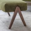 Scoop Footstool in Deep Green Velvet 