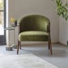 Scoop Armchair in Deep Green Velvet 