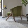 Scoop Armchair in Deep Green Velvet 