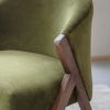 Scoop Armchair in Deep Green Velvet 