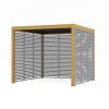 Atkin and Thyme Savannah Pergola 3M Fixed Slatted Side Wall - Example of Three 