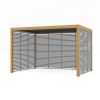 Atkin and Thyme Savannah Pergola 4M Fixed Slatted Side Wall - Example with 3M Side Walls