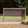 Atkin and Thyme Savannah 3m x 4m Pergola - Example with 4m Texteline Side Wall and 3m Fixed Slatted Side Wall
