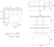 Valentina Corner Lounge Dining Set with Adjustable Table
