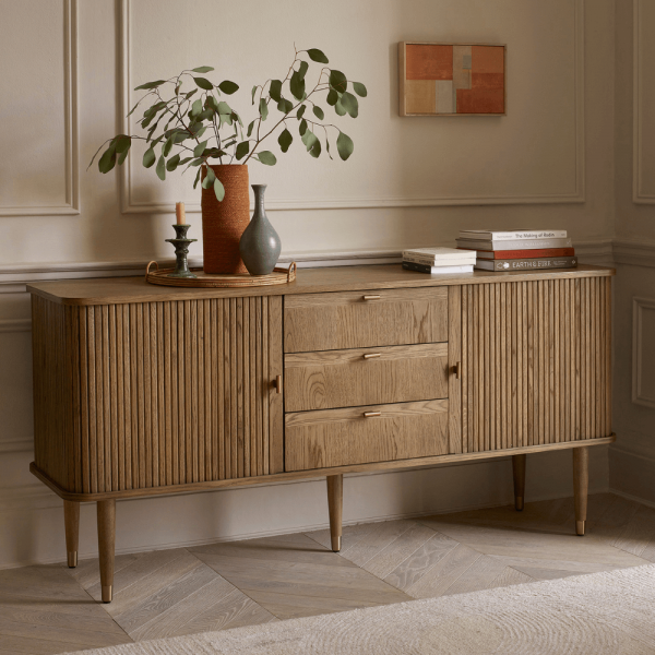 Atkin and Thyme Byron Sideboard in Muted Oak Closed