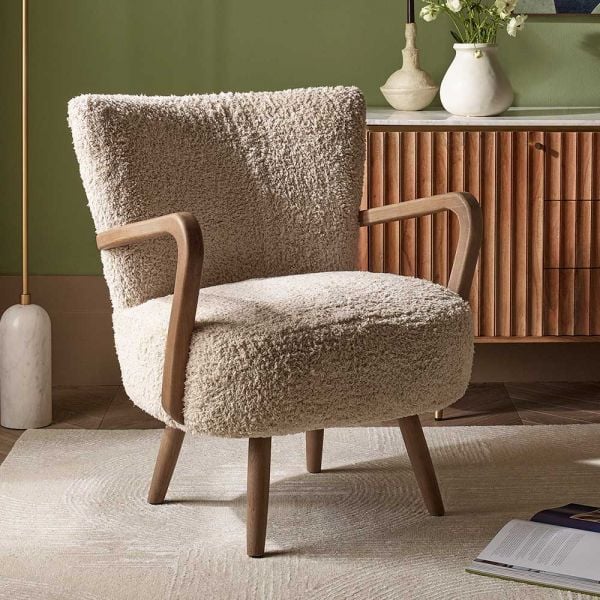 Calvin Armchair in Cotton Rug