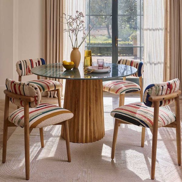 Westbourne Forest Green Marble Dining Table